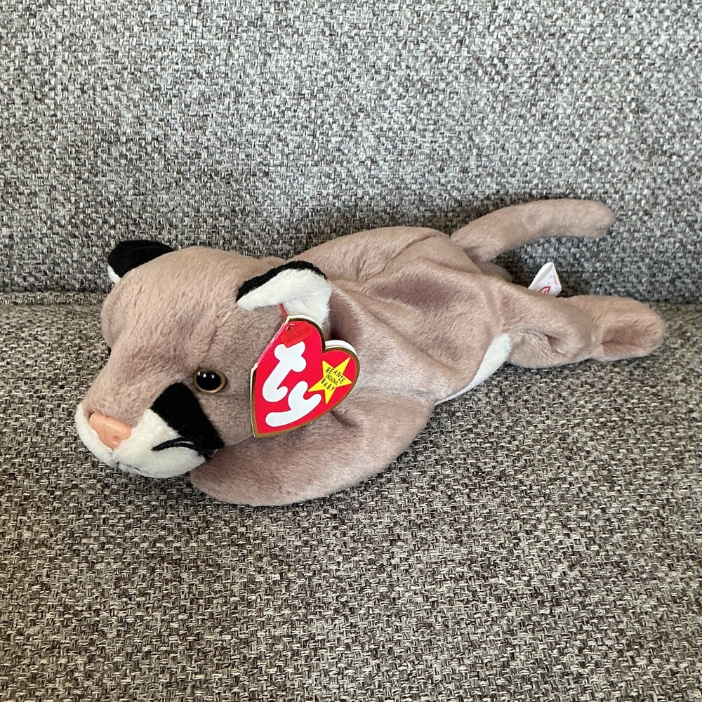 Ty Plush Cougar with Tan and Black Accents